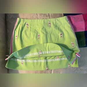 Lilly Pulitzer Size 2 Tennis Embroidered Skirt EUC